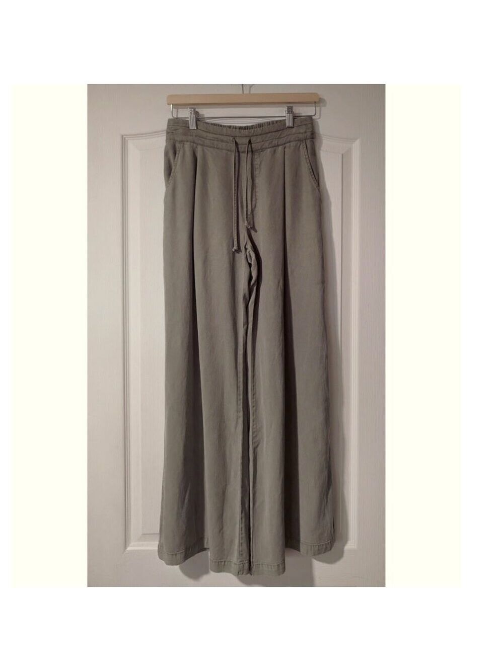 Young Fabulous & Broke | Wide Leg Lyocell Pants In Olive Green